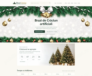 Vand magazin online profesional WordPress, complet automatizat, SEO, la cheie brazicraciun.ro