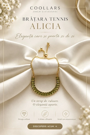  BRĂȚARA TENNIS ALICIA   Un strop de culoare. O eleganță care se face remarcată.  