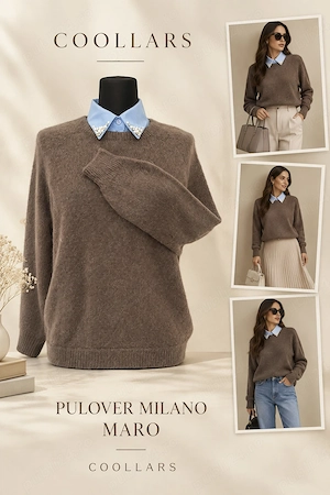   Puloverul Milano maro   eleganță și versatilitate într-o singură piesă! 