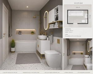Apartament 3 camere DECOMANDAT, ultracentral  137 500   - imagine 4