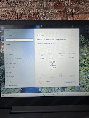 Lenovo IdeaPad S145   AMD A6 9225, 4GB DDR4, HDD 256GB, 15.6", stare bună