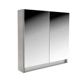 Dulap cu OGLINZI de baie argintiu   cu doua usi   60 pe 60 pe 15 cm