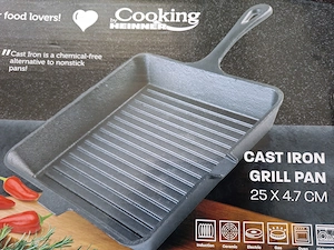 Tigaie grill fonta pura inductie dimensiune 25 x 4.7 cm tigaie gratar fonta