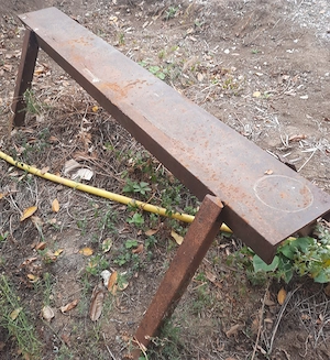 Banc de lucru capra metalica 205 x 24 x 60 cm.