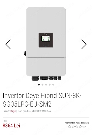 invertor deye hybrid trifazic 8kw lv si baterie 10.24kw lifepo4 powercube 51.2v 200ah