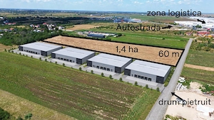 Teren Bolintin-Deal 14.500mp, deschidere 30m, langa autostrada,acces rapid la A0 - imagine 2