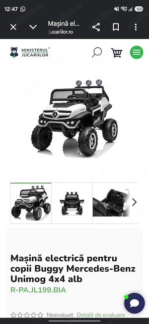 Masinuta Electrică 4 4 Mercedes Benz Unimog 2 locuri