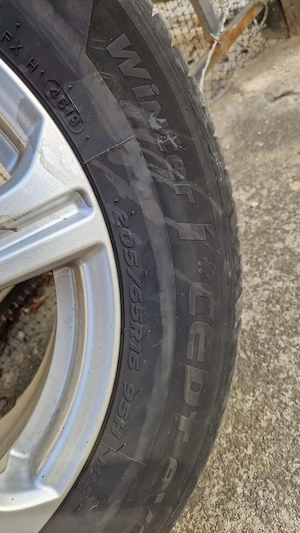 Set 4 Jante originale aliaj Ford Puma+cauciuc iarna Hankook 205/65 R16 - imagine 4