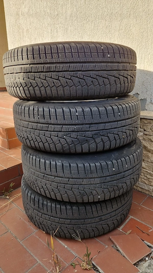 Set 4 Jante originale aliaj Ford Puma+cauciuc iarna Hankook 205/65 R16 - imagine 2