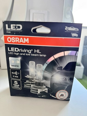 set 2 buc led osram h4 12v / 24v 14w p43t ledriving hl alb 6000k 9726cw