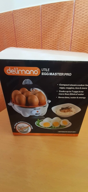 Fierbator oua Delimano Utile Egg Master Pro, pentru 7 oua, noul