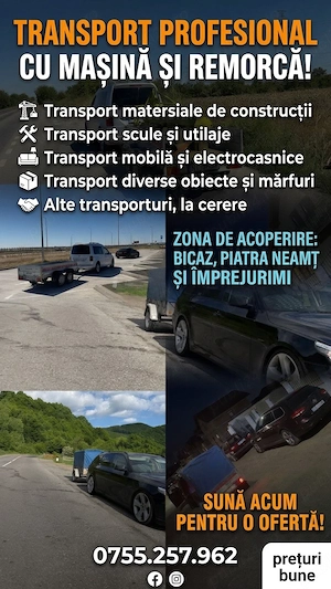    Ai ceva de transportat? Noi te ajutăm rapid și în siguranță!