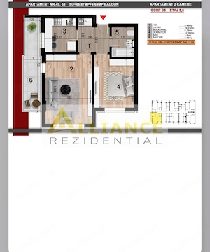 Apartament 2 camere |57 mp +balcon 9 mp | Metrou Berceni - imagine 11