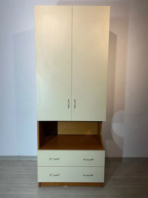 Șifonier cu 2 Uși și 2 Sertare; Dulap Dormitor; Dressing cu Rafturi