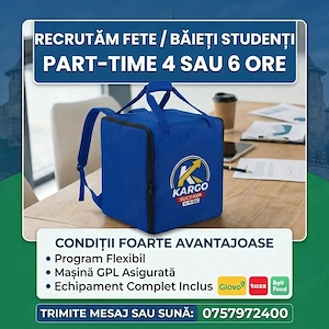 Angajam part time studenti pentru livrari