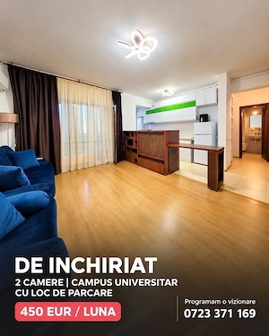 Tomis nord- Campus Universitar- 2 camere cu loc de parcare