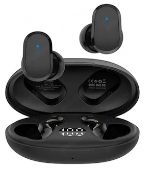 Casti TWS Stereo Wireless Bluetooth 5.0, Sunet HD si Afisaj LED, N3 Negru