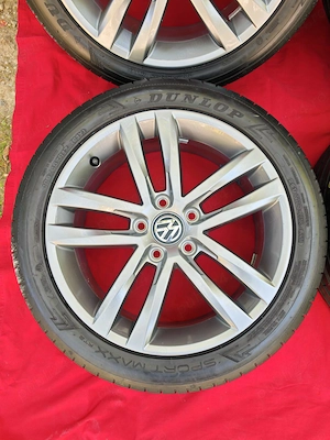Set complet roti 17" jante originale Salvador + anvelope Golf Passat Jetta Touran Leon Octavia A3 A4 - imagine 4