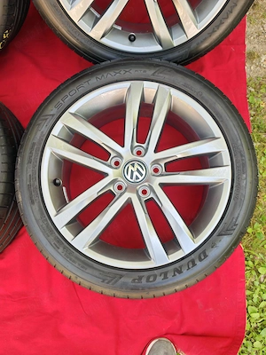 Set complet roti 17" jante originale Salvador + anvelope Golf Passat Jetta Touran Leon Octavia A3 A4 - imagine 5