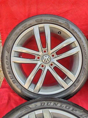 Set complet roti 17" jante originale Salvador + anvelope Golf Passat Jetta Touran Leon Octavia A3 A4 - imagine 7