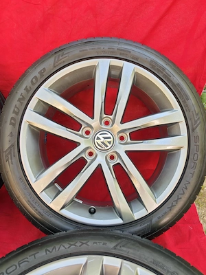 Set complet roti 17" jante originale Salvador + anvelope Golf Passat Jetta Touran Leon Octavia A3 A4 - imagine 6