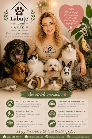 Pet sitter la domiciliul clientului, dog walker, tranp animale, tratament veterinar, animale exotice - imagine 4