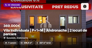 Vila Individuala | P+1+M | Andronache | 2 locuri de parcare 