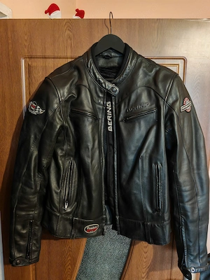 Geaca moto BERING piele naturala + protectii FULL marime M-L - imagine 5