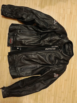 Geaca moto BERING piele naturala + protectii FULL marime M-L