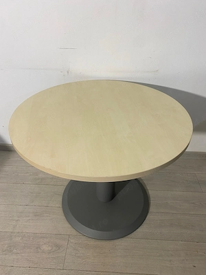Masă Rotundă, Diametru Blat 90 cm; Masă de Lucru Birou; Mobilier Office Desk