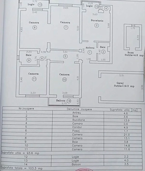 Apartament 4 camere, 94 mp utili + garaj si boxa - Elisabetin - imagine 12