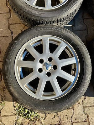 Vand 4 roti gata de montat 195 55 15 5x100 jante originale VW cauciucuri de iarna - imagine 7