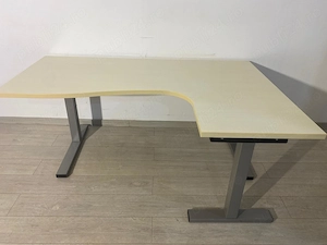 3 Buc. Birou de Colț 180X120 cm; Masă Lucru Cadru Metalic; Mobilier Office Desk