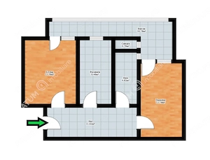 Apartament cu 2 camere decomandate balcon zona Mihai Viteazu Sibiu - imagine 7