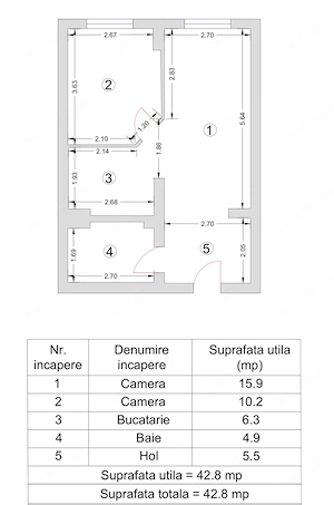 Apartament 2 camere zona Stefan Cel Mare - imagine 6
