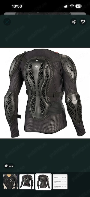 Armură Alpinestars Bionic Action Black Red-enduro motocross - imagine 3