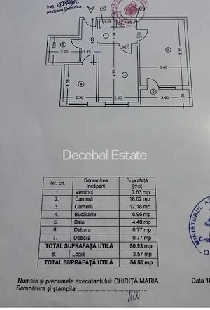 Apartament 2 camere Titan 55 mp centrala proprie - imagine 11