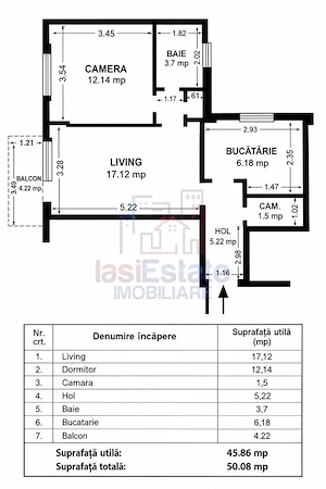 Apartament cu 2 camere de vanzare, renovat si mobilat - imagine 11