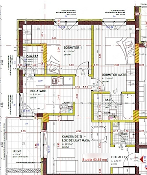 Apartament lux 3 camere, 2 bai, 64 mp, intermediar, parcare, zona Tineretului - imagine 20