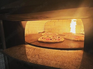 Cuptor profesional pizza Kartell, rotativ, 6 pizza, lemne și gaz