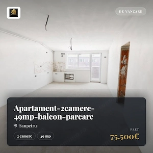 Apartament-2camere-49mp-utili-balcon-parcare-Subcetate