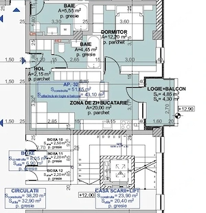 2 camere în bloc nou, etaj 4 din 5 cu lift, parcare inclusă – zona Anton Pann