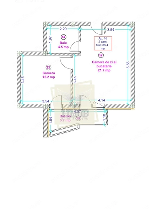 Apartament Exclusivist 2 camere Balcon | Parcare zona Doamna Stanca - imagine 9