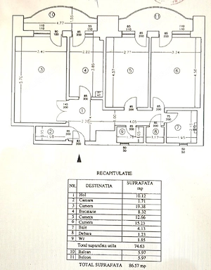 Vanzare 3 Cam Bd Unirii Etj 2 Bloc Monolit 1995 Curat&Impecabil Liniste Deplină - imagine 2