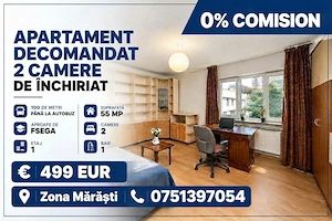 Oferta 0 Comision Marasti 2 camere decomandate