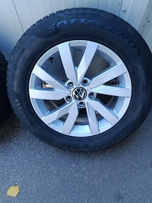 Jante vw skoda,seat,audi 5x112 17, bonus anvelope  215 60 16 iarna  - imagine 2