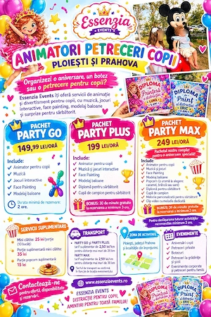 Animator Petreceri pentru copii  oriunde