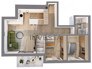Apartament cu 3 camere in zona centrala, ansamblu rezidential NZEB - imagine 4