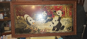 Tablou cu ursuleti panda in stare foarte bună 