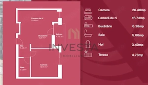 Apartament 2 camere, complex rezidential premium, zona Intre Lacuri - imagine 2